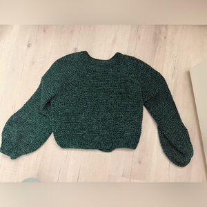 Altar'd State Forest Green Chunky Crewneck Sweater
